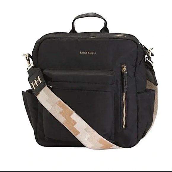 Haute Hippie Black and Tan Backpack with Adjustable Straps NWT - Picture 1 of 15